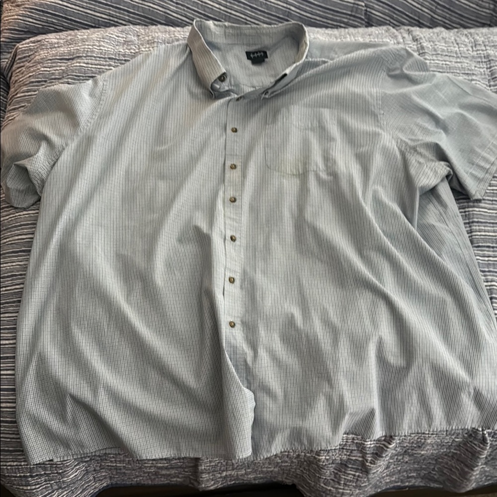 Harbor Bay Blue Casual Button Down Shirt